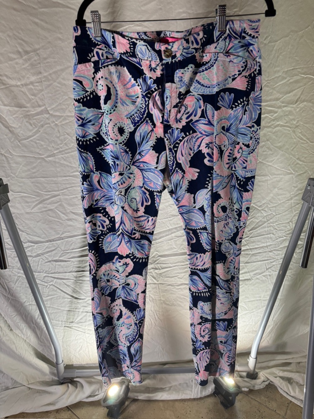 Lilly Pulitzer Navy Floral Print Pants